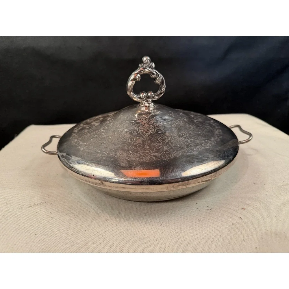 Antique Empress Ware Silverplate Warming‎ Dish Pat Nov 19 1912